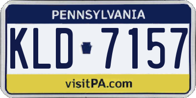 PA license plate KLD7157