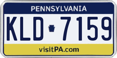 PA license plate KLD7159