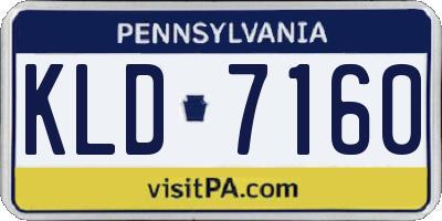 PA license plate KLD7160