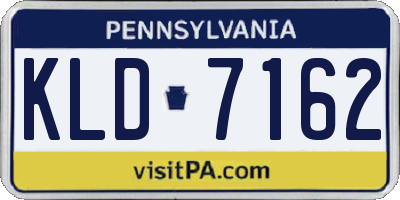 PA license plate KLD7162