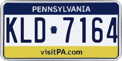PA license plate KLD7164