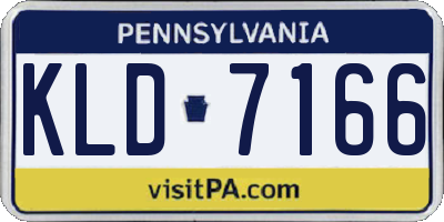 PA license plate KLD7166