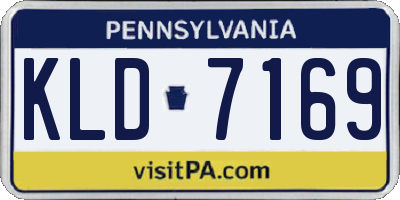 PA license plate KLD7169