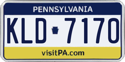 PA license plate KLD7170