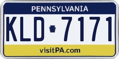 PA license plate KLD7171