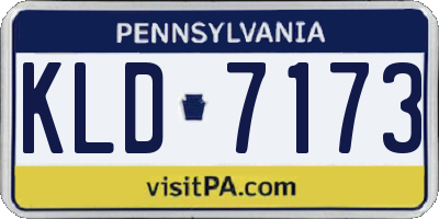 PA license plate KLD7173