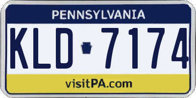 PA license plate KLD7174