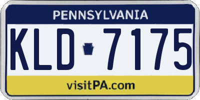PA license plate KLD7175