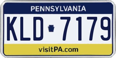 PA license plate KLD7179