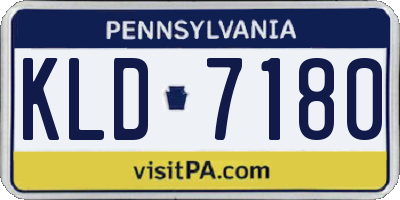 PA license plate KLD7180