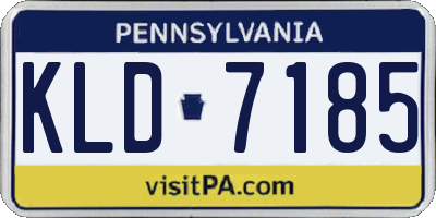 PA license plate KLD7185