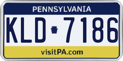 PA license plate KLD7186