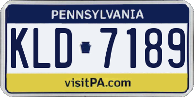 PA license plate KLD7189
