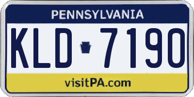 PA license plate KLD7190