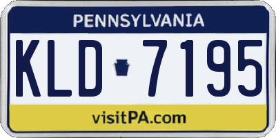 PA license plate KLD7195