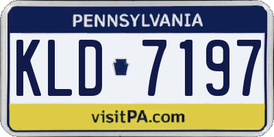 PA license plate KLD7197