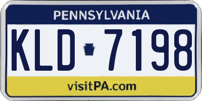 PA license plate KLD7198