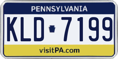 PA license plate KLD7199
