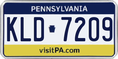 PA license plate KLD7209