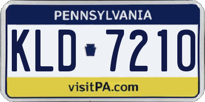 PA license plate KLD7210