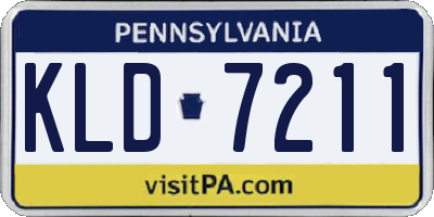 PA license plate KLD7211