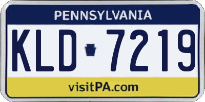 PA license plate KLD7219