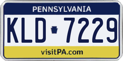 PA license plate KLD7229