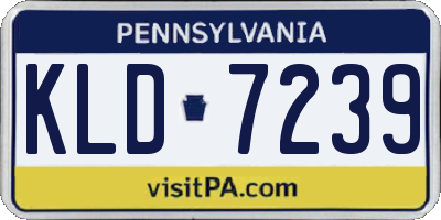 PA license plate KLD7239