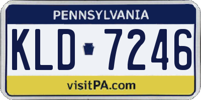 PA license plate KLD7246