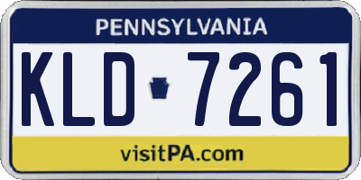 PA license plate KLD7261