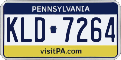 PA license plate KLD7264