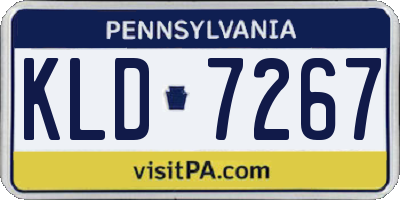 PA license plate KLD7267