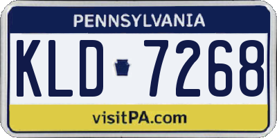 PA license plate KLD7268