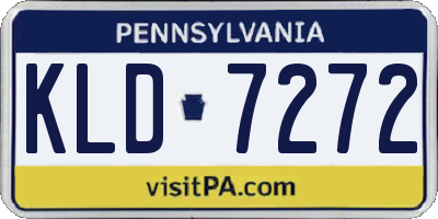 PA license plate KLD7272