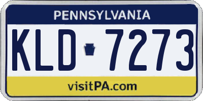 PA license plate KLD7273