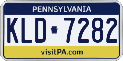 PA license plate KLD7282