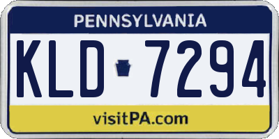 PA license plate KLD7294