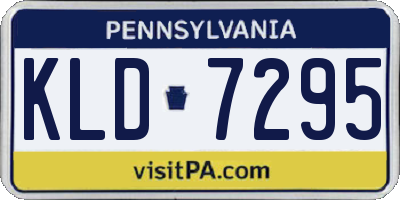 PA license plate KLD7295