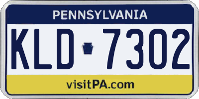 PA license plate KLD7302