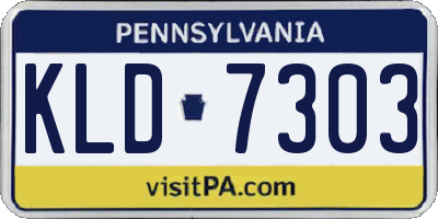 PA license plate KLD7303