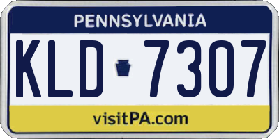 PA license plate KLD7307