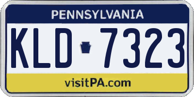 PA license plate KLD7323