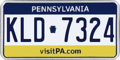 PA license plate KLD7324