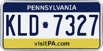 PA license plate KLD7327