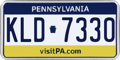 PA license plate KLD7330