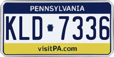 PA license plate KLD7336