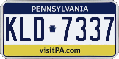 PA license plate KLD7337