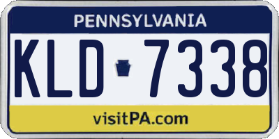 PA license plate KLD7338