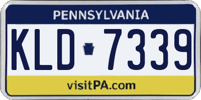 PA license plate KLD7339
