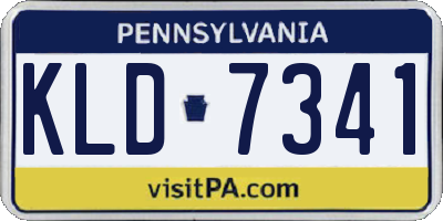 PA license plate KLD7341